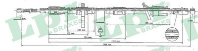 Cable Pull, parking brake LPR C0321B