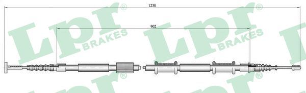 LPR C0340B Cable Pull, parking brake