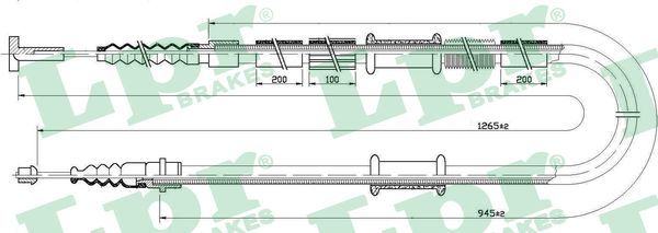 LPR C0341B Cable Pull, parking brake