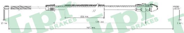 LPR C0369B Cable Pull, parking brake