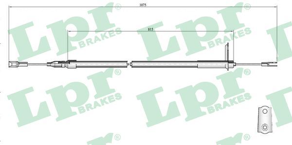 LPR C0407B Cable Pull, parking brake