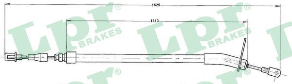 LPR C0410B Cable Pull, parking brake