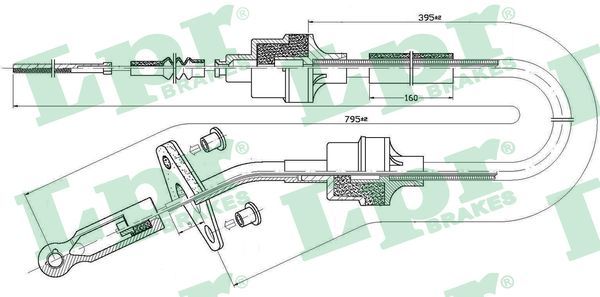 LPR C0412C Cable Pull, clutch control