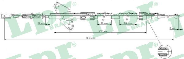 LPR C0413B Cable Pull, parking brake