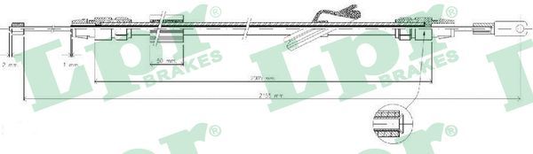 LPR C0423B Cable Pull, parking brake