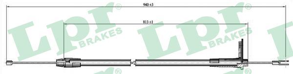 LPR C0424B Cable Pull, parking brake