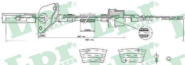 LPR C0424C Cable Pull, clutch control