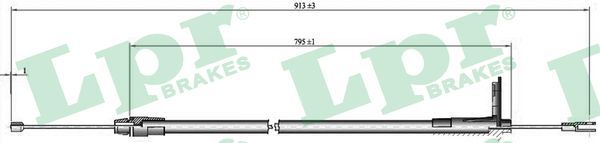 LPR C0425B Cable Pull, parking brake