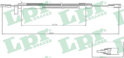 Cable Pull, parking brake LPR C0435B