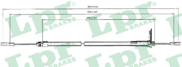 LPR C0440B Cable Pull, parking brake