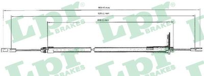 Cable Pull, parking brake LPR C0440B