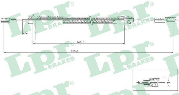 LPR C0441B Cable Pull, parking brake