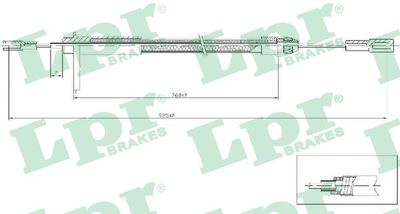 Cable Pull, parking brake LPR C0441B
