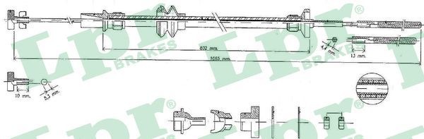 LPR C0452C Cable Pull, clutch control
