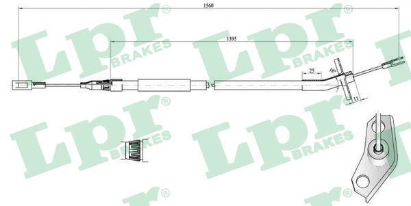 LPR C0453B Cable Pull, parking brake