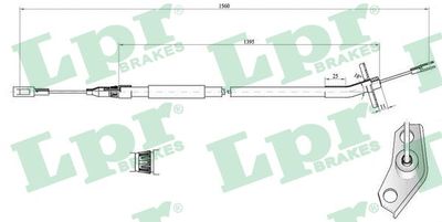 Cable Pull, parking brake LPR C0453B