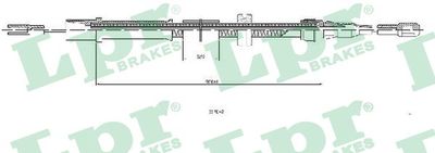 Cable Pull, parking brake LPR C0455B