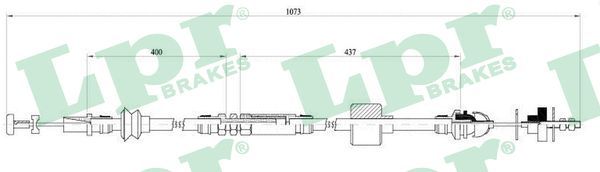 LPR C0455C Cable Pull, clutch control