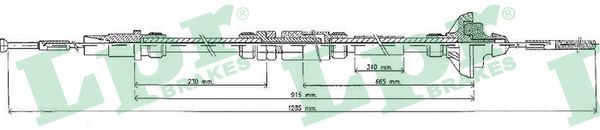 LPR C0459C Cable Pull, clutch control