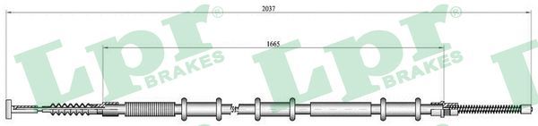 LPR C0470B Cable Pull, parking brake