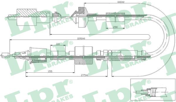 LPR C0470C Cable Pull, clutch control