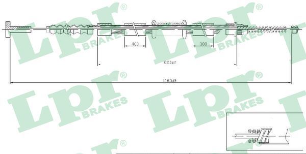 LPR C0471B Cable Pull, parking brake