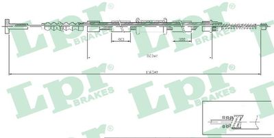 Cable Pull, parking brake LPR C0471B