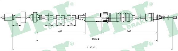 LPR C0471C Cable Pull, clutch control