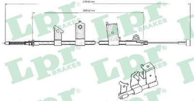 Cable Pull, parking brake LPR C0475B