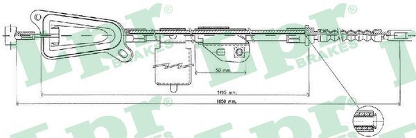 LPR C0478B Cable Pull, parking brake