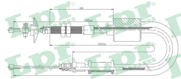LPR C0483C Cable Pull, clutch control