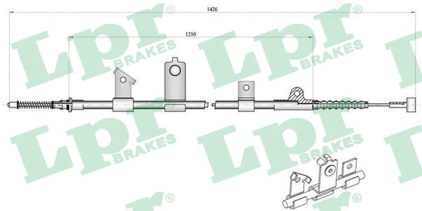 LPR C0488B Cable Pull, parking brake