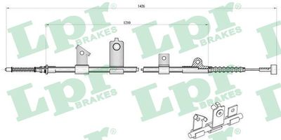Cable Pull, parking brake LPR C0488B