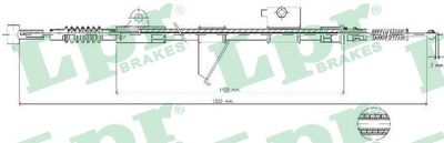 Cable Pull, parking brake LPR C0514B