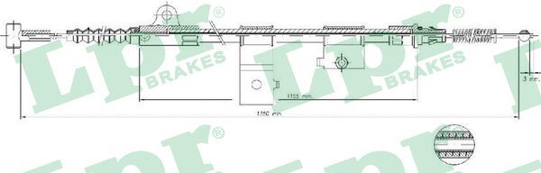LPR C0515B Cable Pull, parking brake