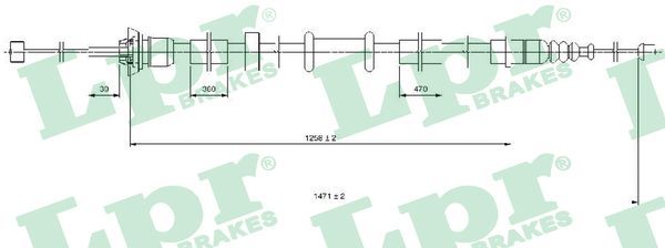 LPR C0519B Cable Pull, parking brake