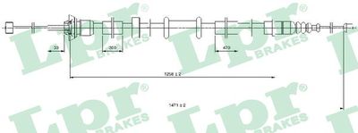 Cable Pull, parking brake LPR C0519B