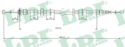 Cable Pull, parking brake LPR C0520B