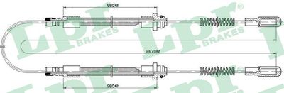 Cable Pull, parking brake LPR C0522B