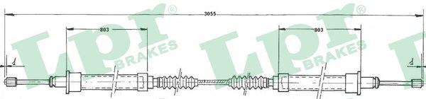 LPR C0523B Cable Pull, parking brake