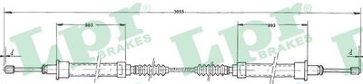 Cable Pull, parking brake LPR C0523B