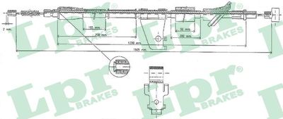 Cable Pull, parking brake LPR C0527B