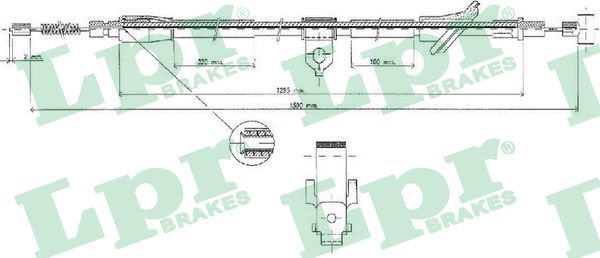 LPR C0529B Cable Pull, parking brake