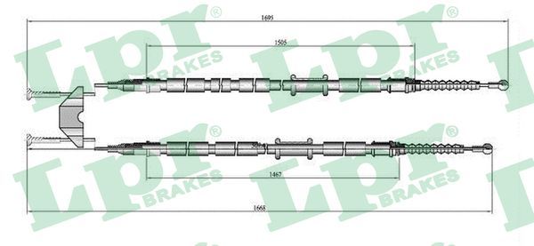 LPR C0538B Cable Pull, parking brake