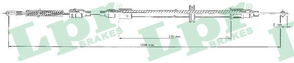 LPR C0547B Cable Pull, parking brake