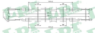 Cable Pull, parking brake LPR C0550B