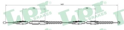Cable Pull, parking brake LPR C0552B