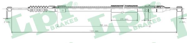 LPR C0555B Cable Pull, parking brake