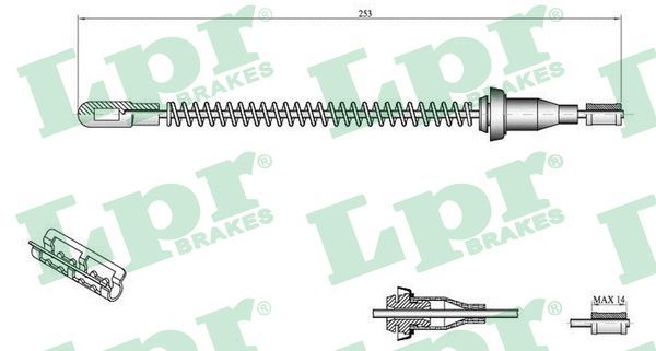 LPR C0556B Cable Pull, parking brake