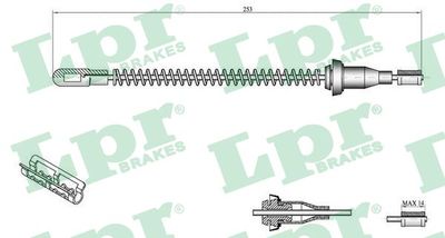 Cable Pull, parking brake LPR C0556B